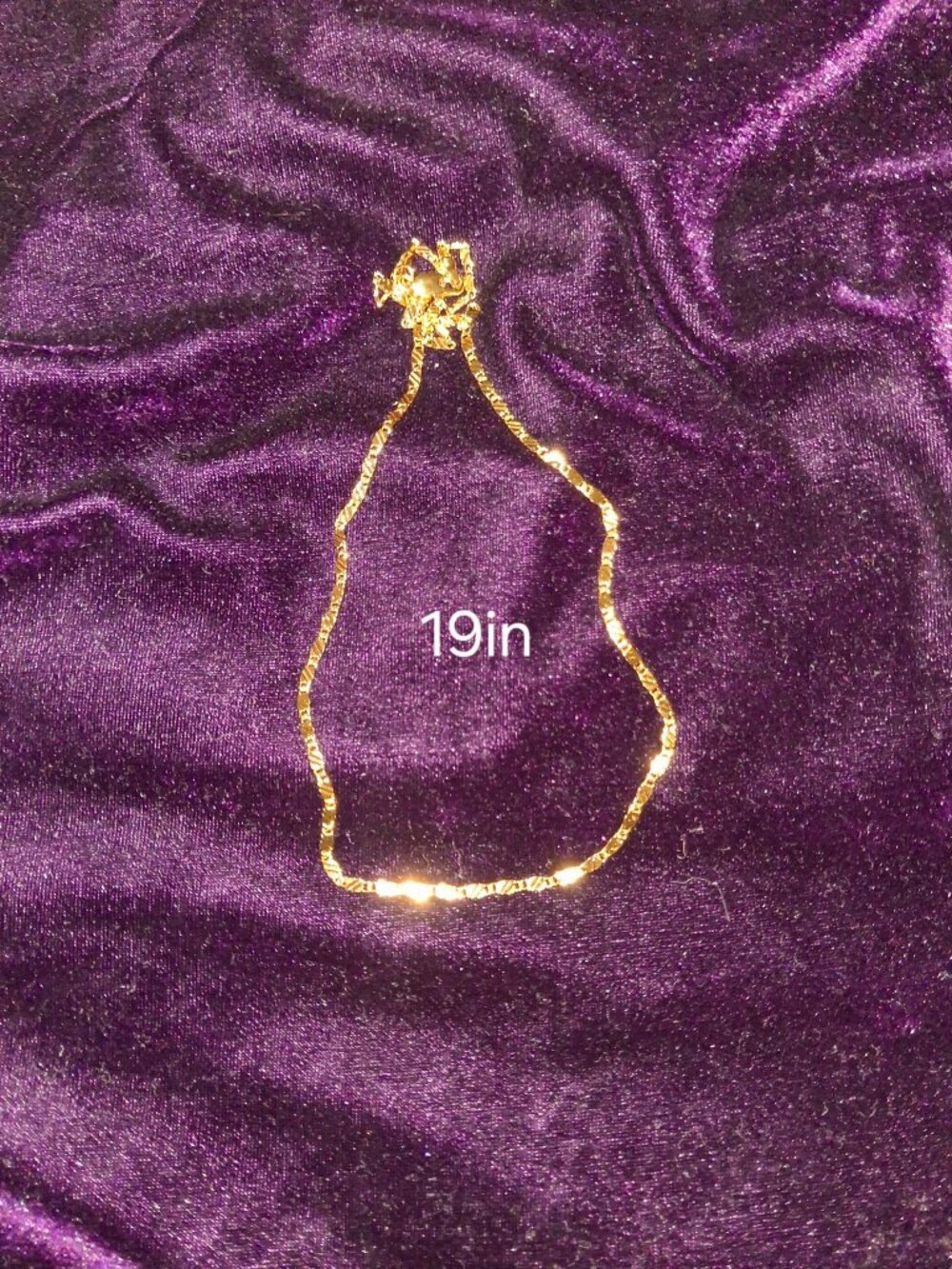 925 Stamped Gold Chain Necklace 19 Inch - Brand New